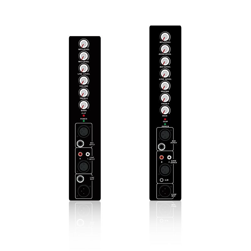 PL2/PL2E: un singur canal de microfon Intrare un canal de linie și modul funcțional analog vertical de protecție limită