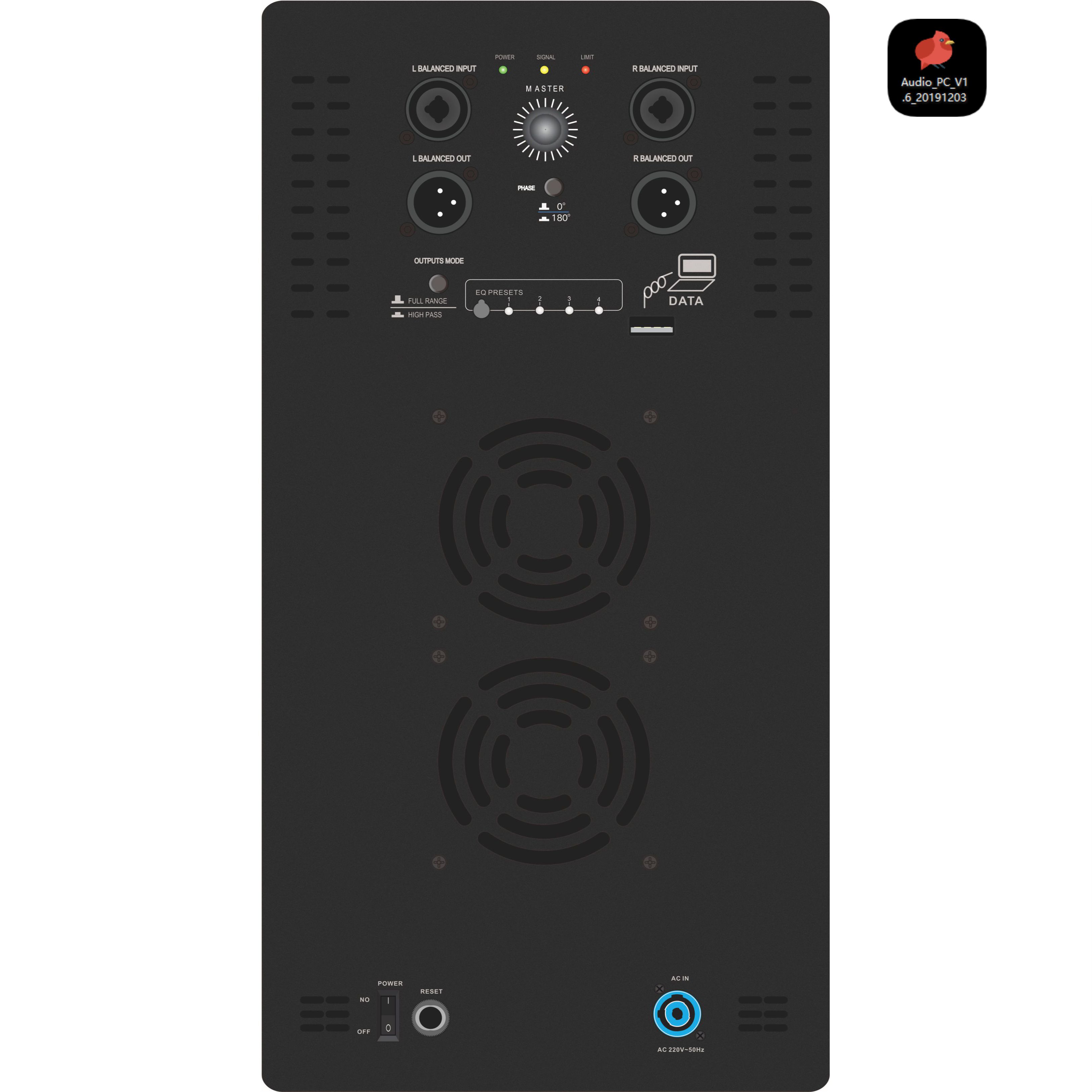 DSP1904SUB Amplificator de sistem subwoofer alimentat