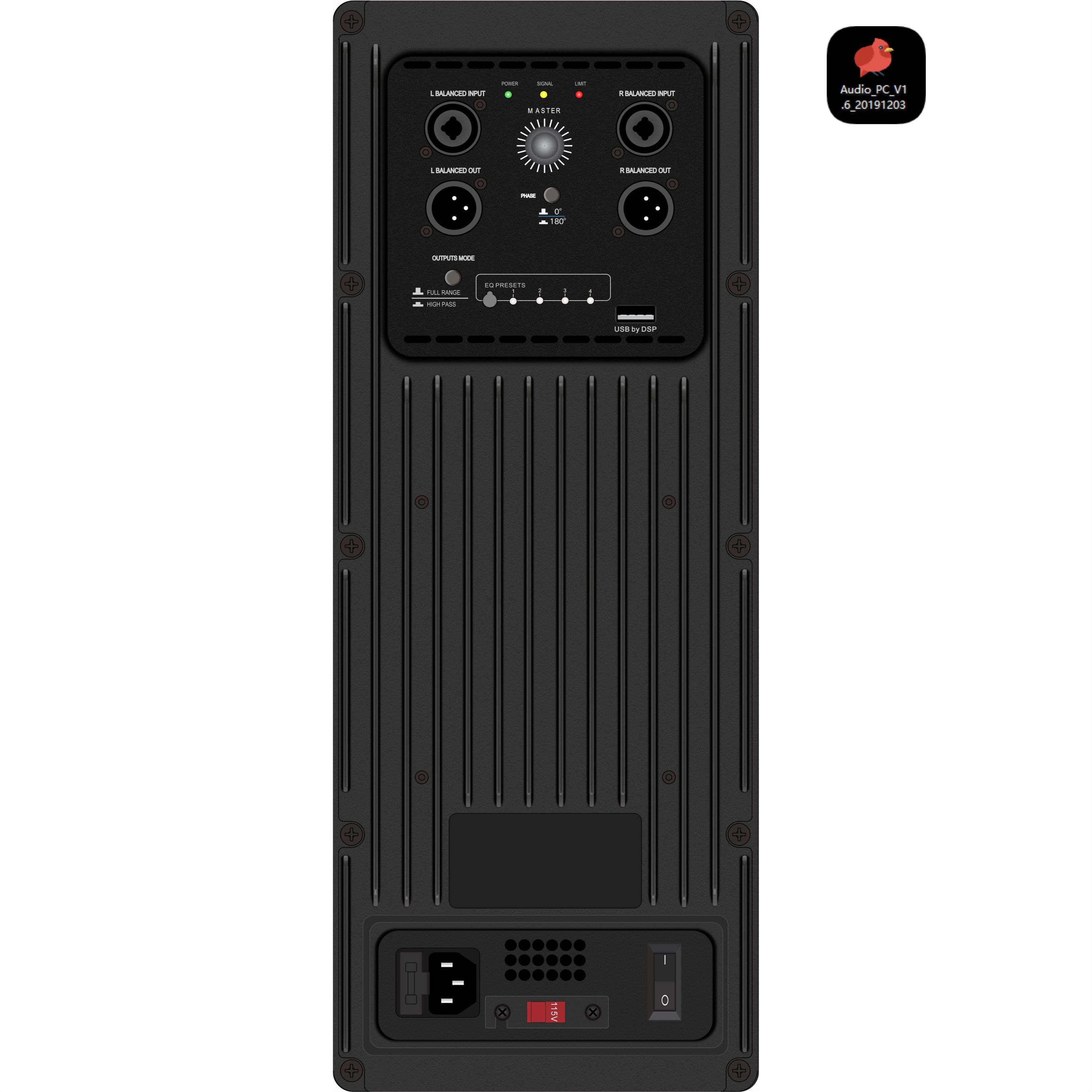 DSP1904SUB Amplificator de sistem subwoofer alimentat