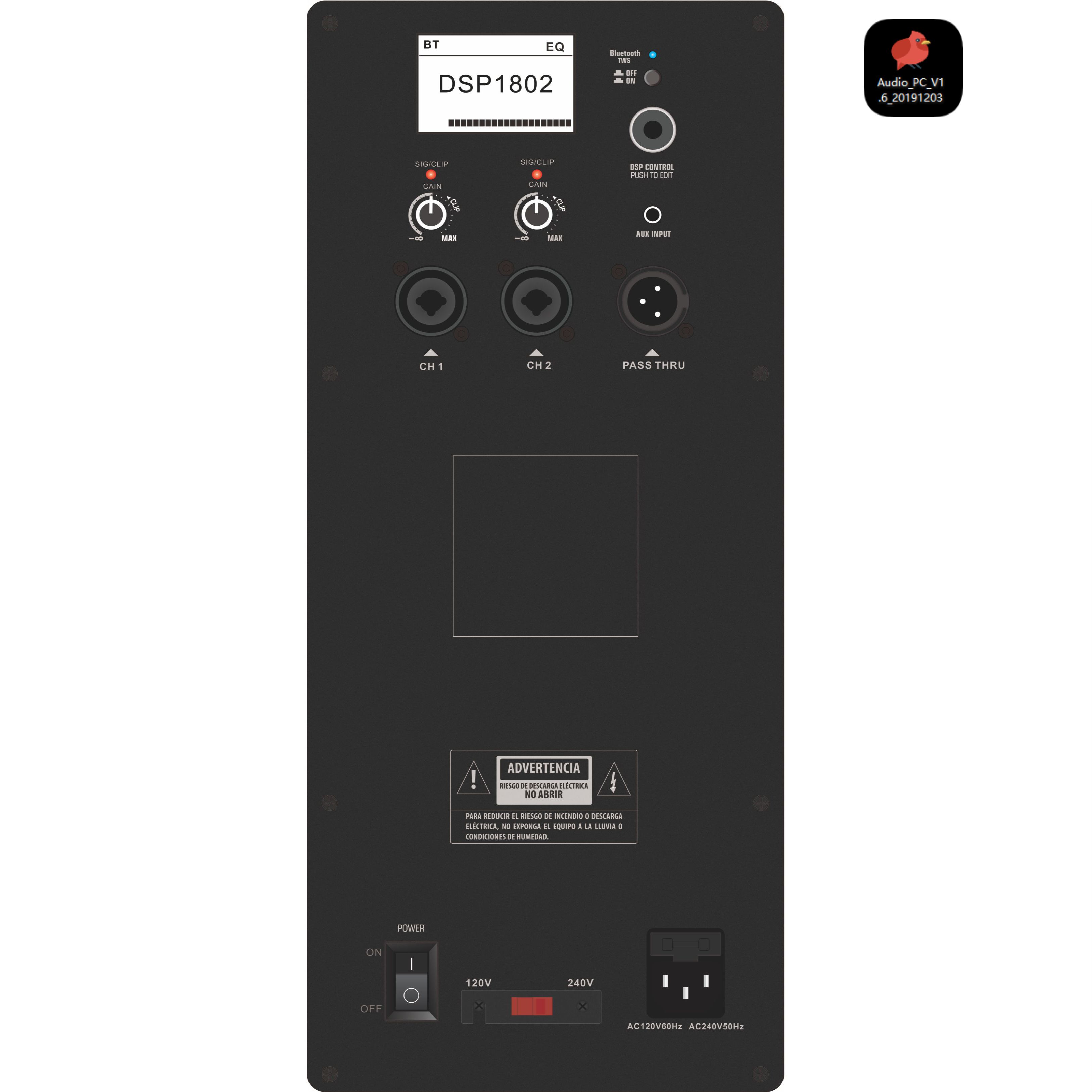 DSP1802 Amplificator difuzor activ cu două canale și 2 căi