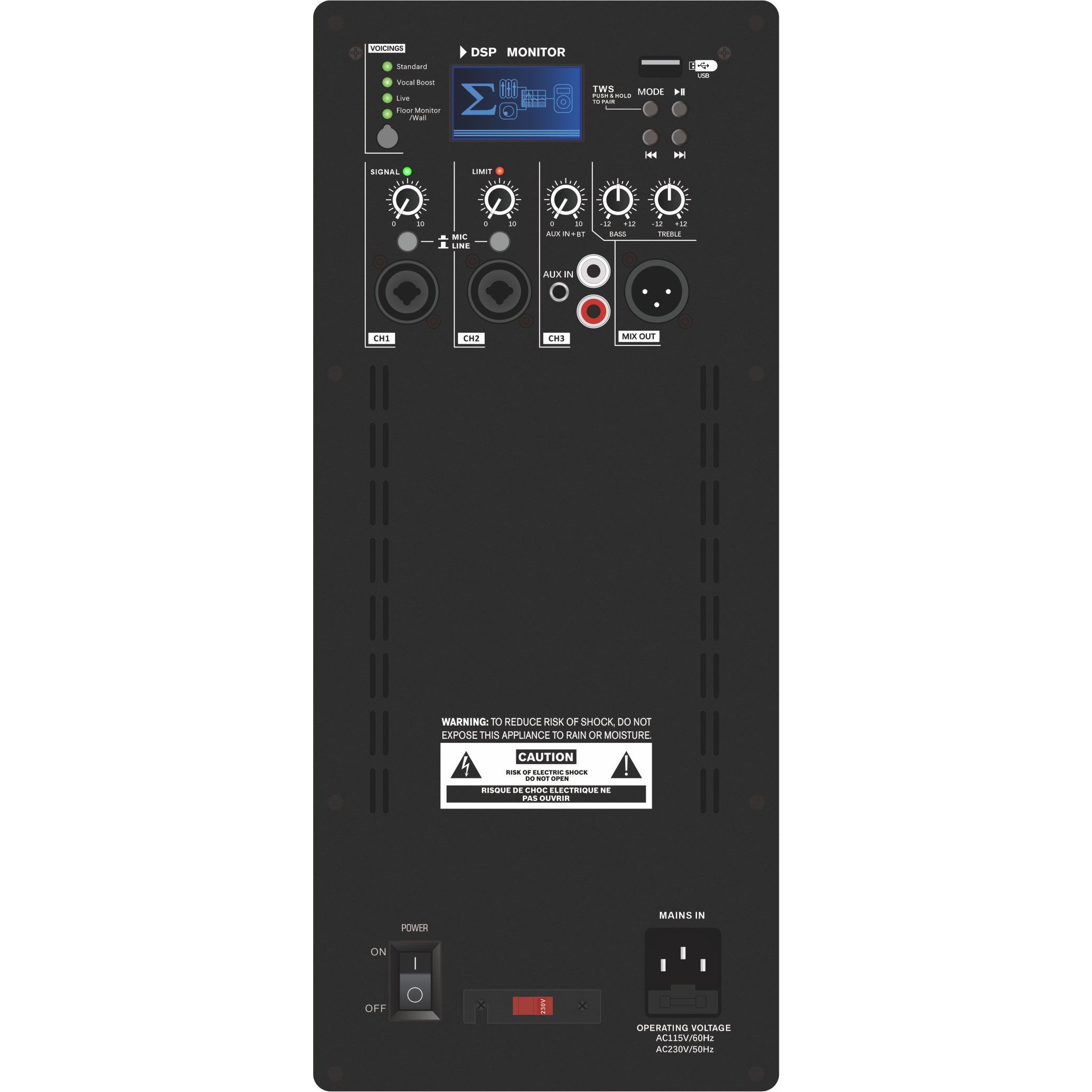 DSP1807 Amplificator difuzor activ cu 2 căi DSP