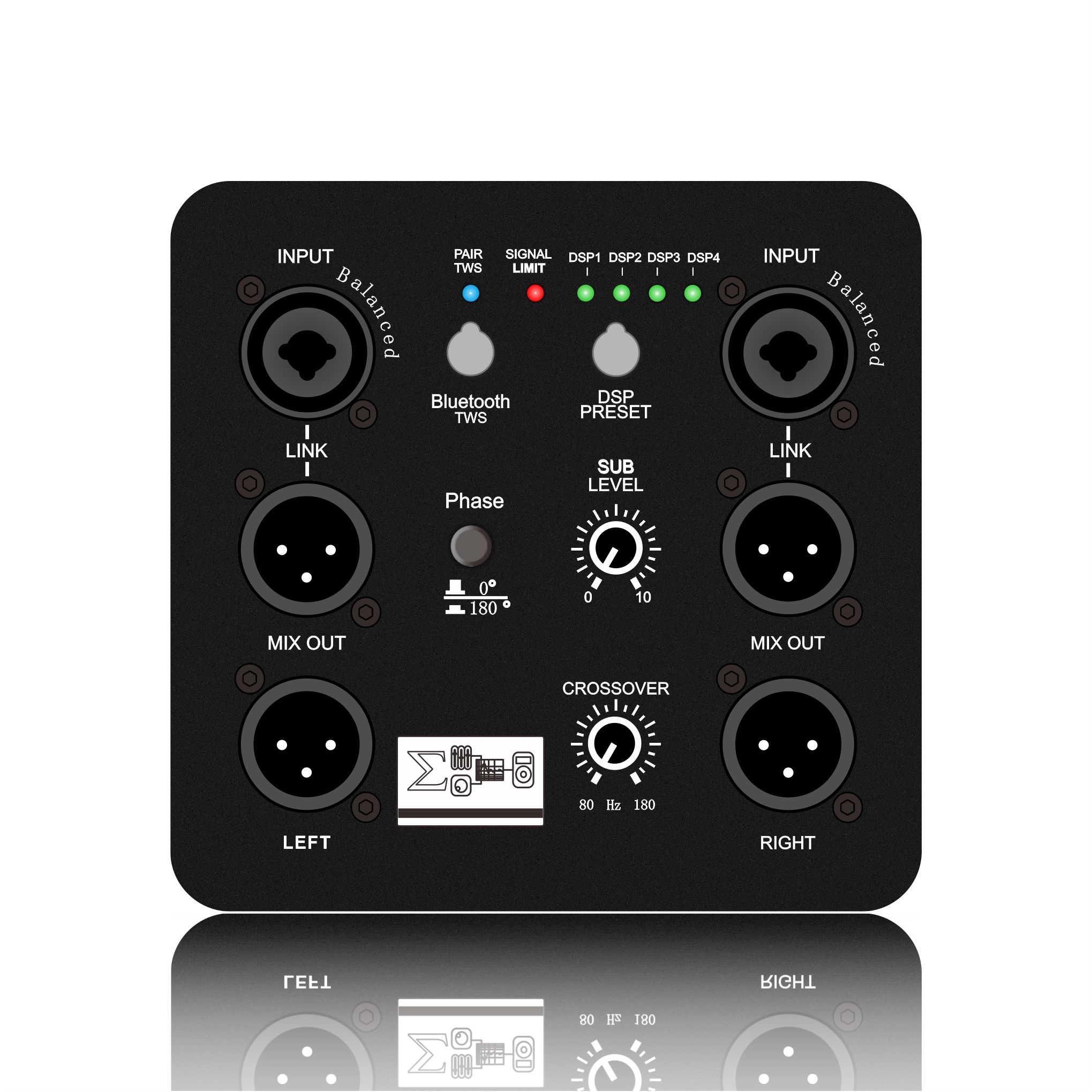 DSP1804: Multi DSP Rresetare Ieșire în două căi Subwoofer DSP Modul funcțional