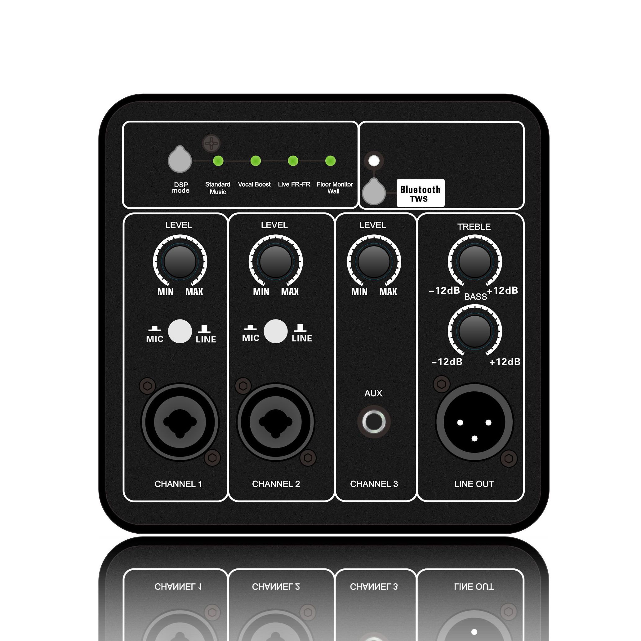 DSP1907: Modul funcțional DSP bazat pe ADAU1701 de intrare cu mai multe canale Bluetooth și TWS