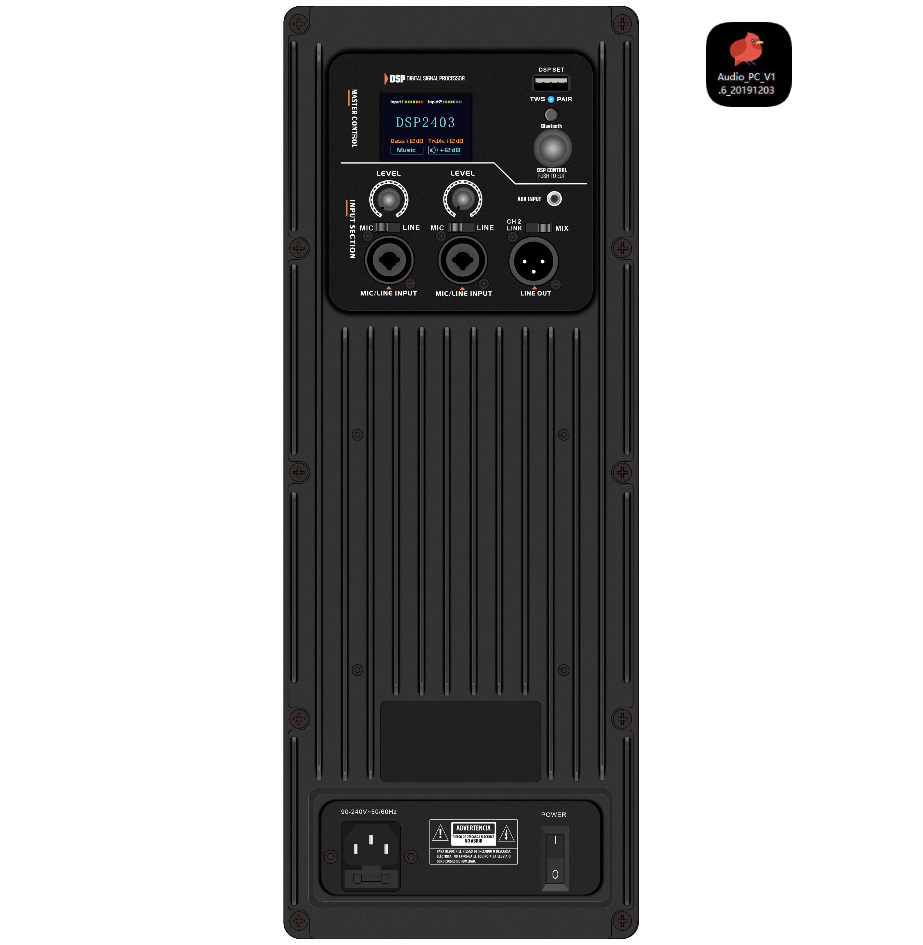 DSP2403 Amplificator difuzor activ cu gamă completă