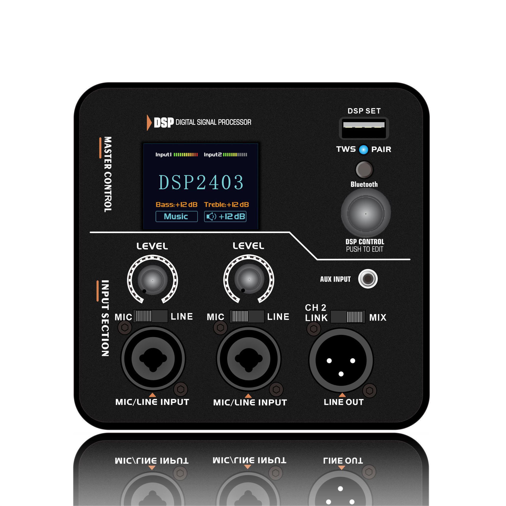 DSP2403 Amplificator difuzor activ cu gamă completă