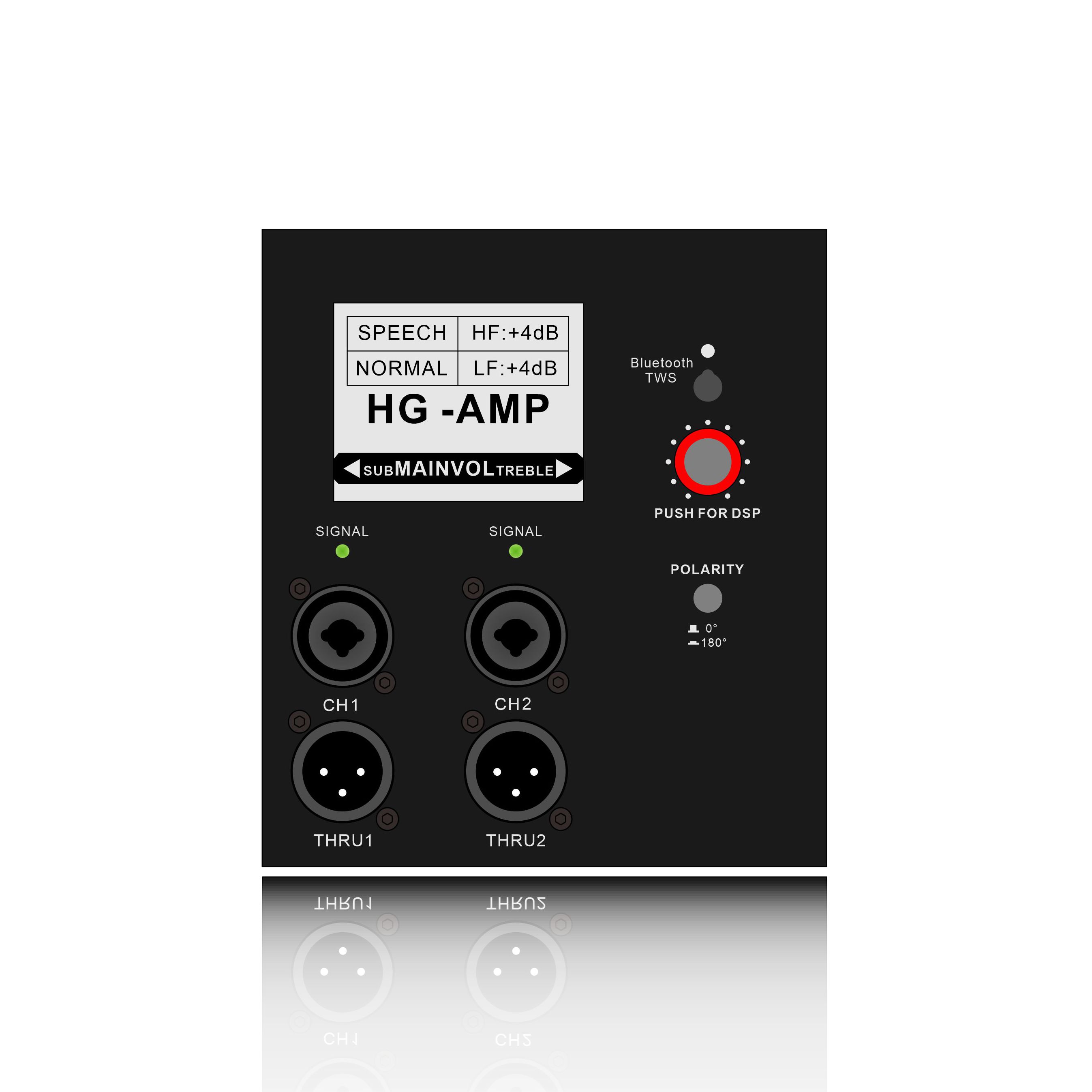 DSP718SUB: interfață LCD cu Blutooth și TWS disponibil Modul funcțional subwoofer alimentat