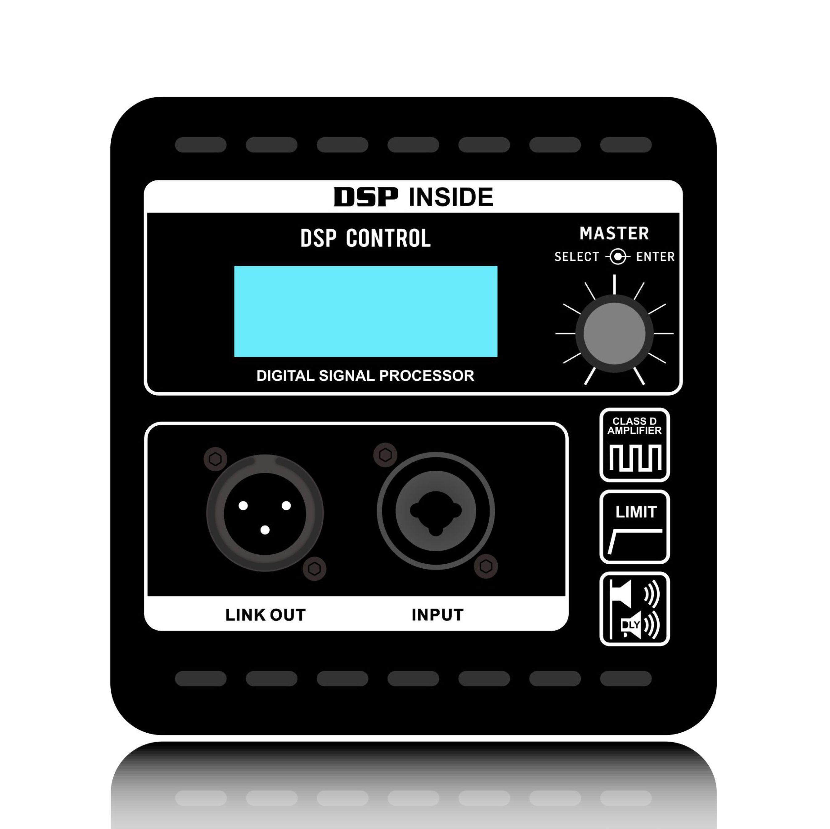 QMC800X: Control DSP cu un singur buton cu ecran LCD Sistem profesional line array Modul DSP