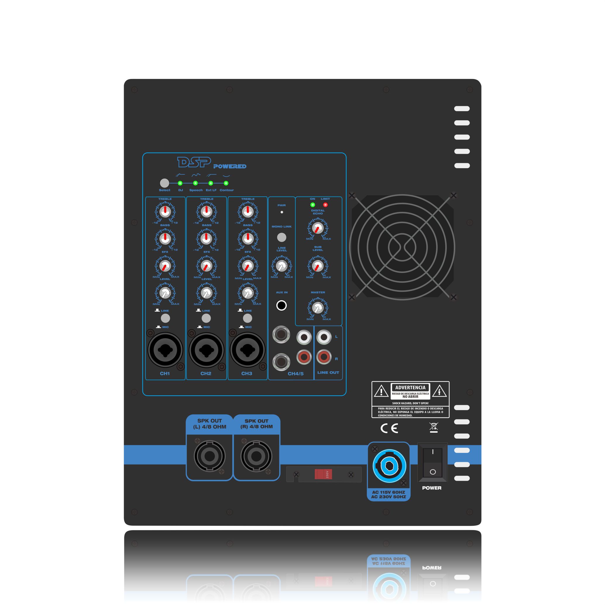 PL82DSP Line Array Sistem de difuzoare Amplificator de putere 2.1-2.2