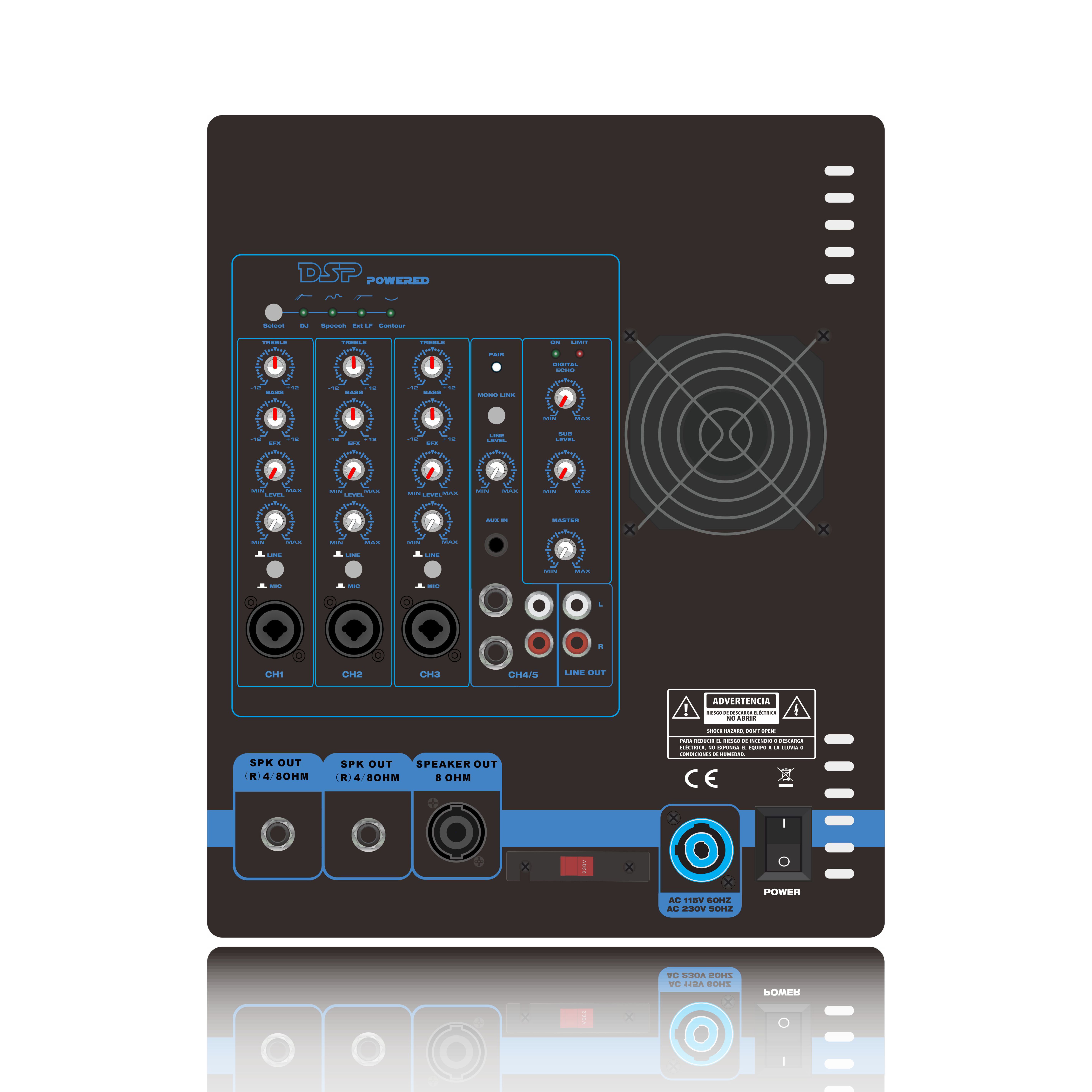 PL82DSP Line Array Sistem de difuzoare Amplificator de putere 2.1-2.2