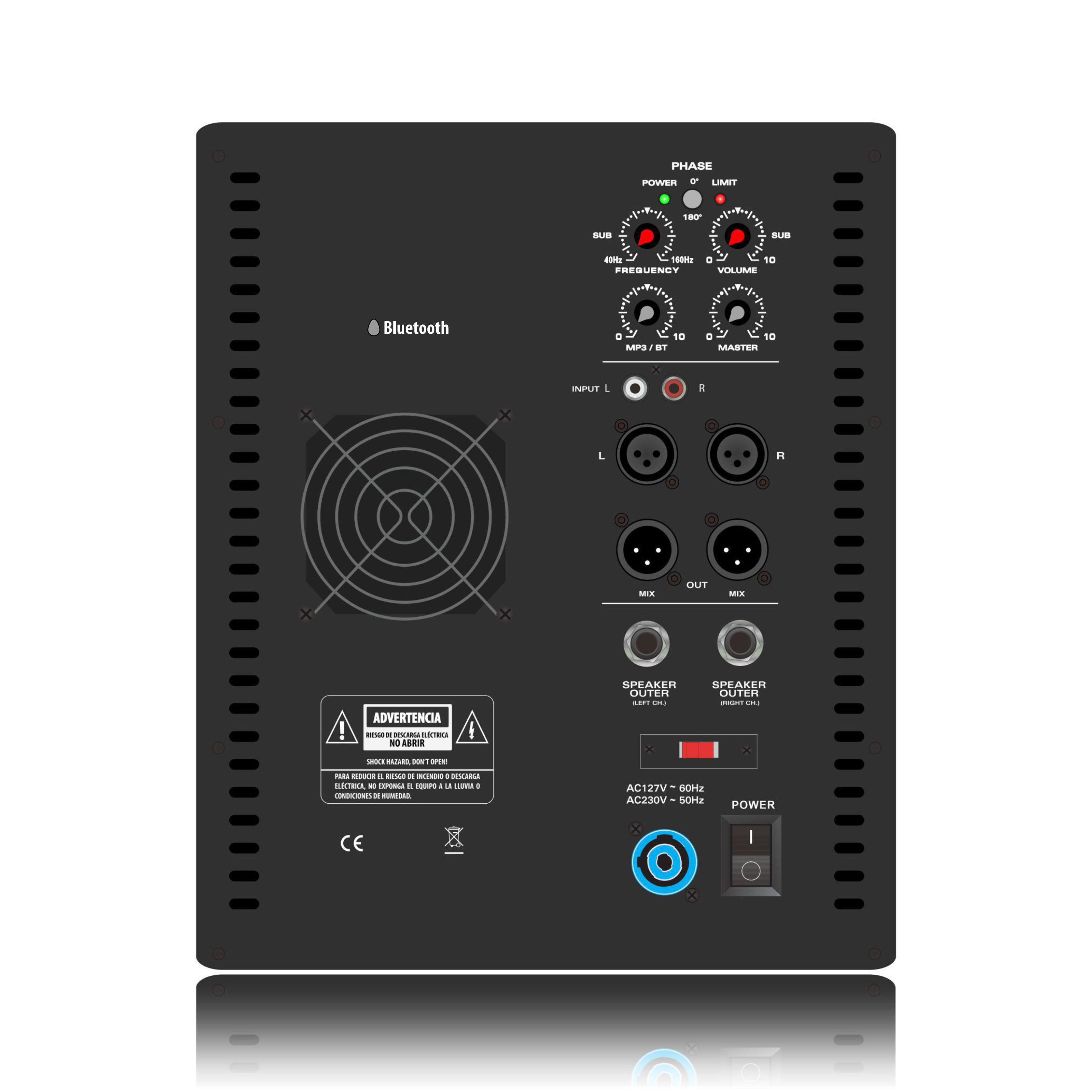 SUB12 Line Array Sistem de difuzoare Amplificator de putere 2.1