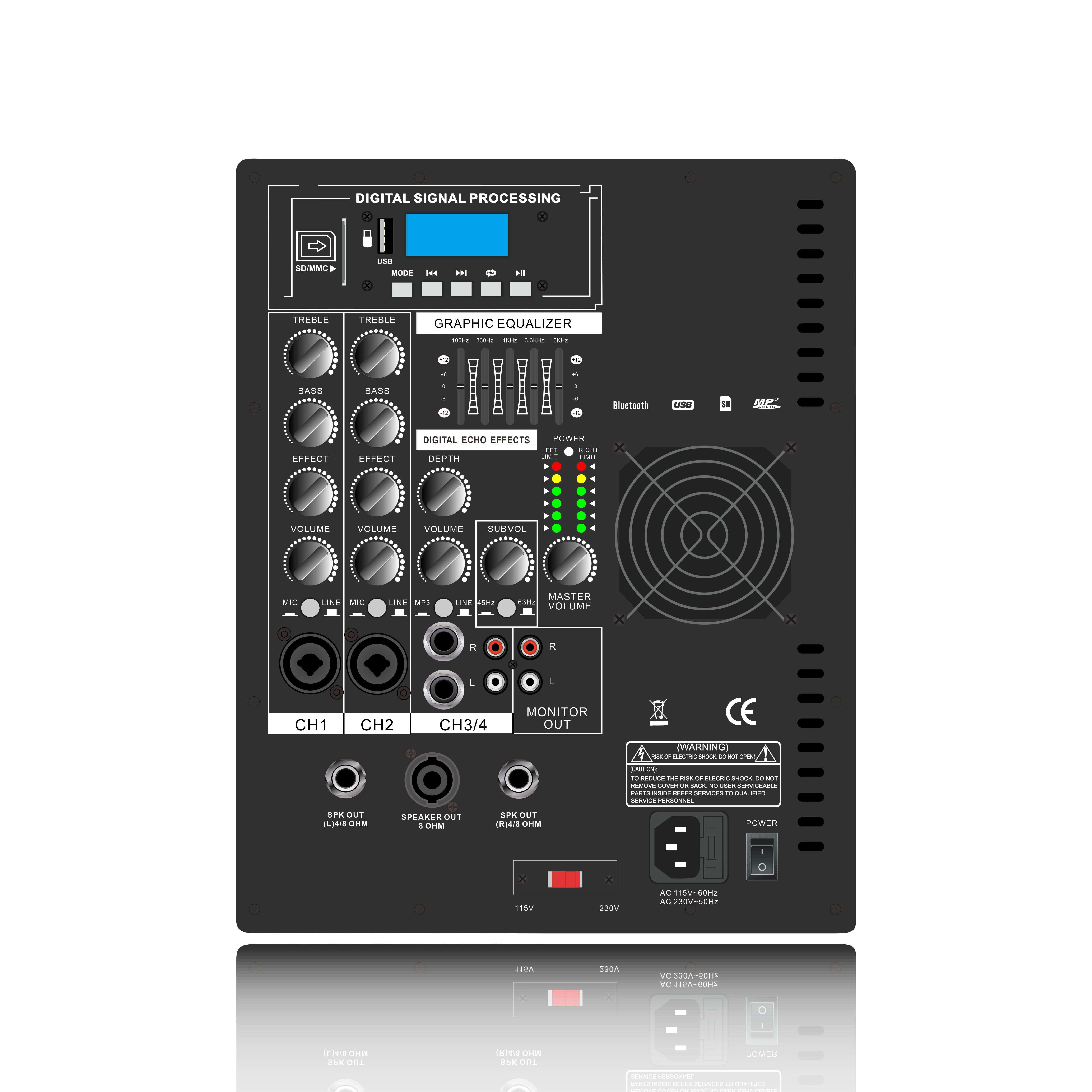 EON206SUB Amplificator de putere pentru sistemul de difuzoare Line Array 2.1-2.2