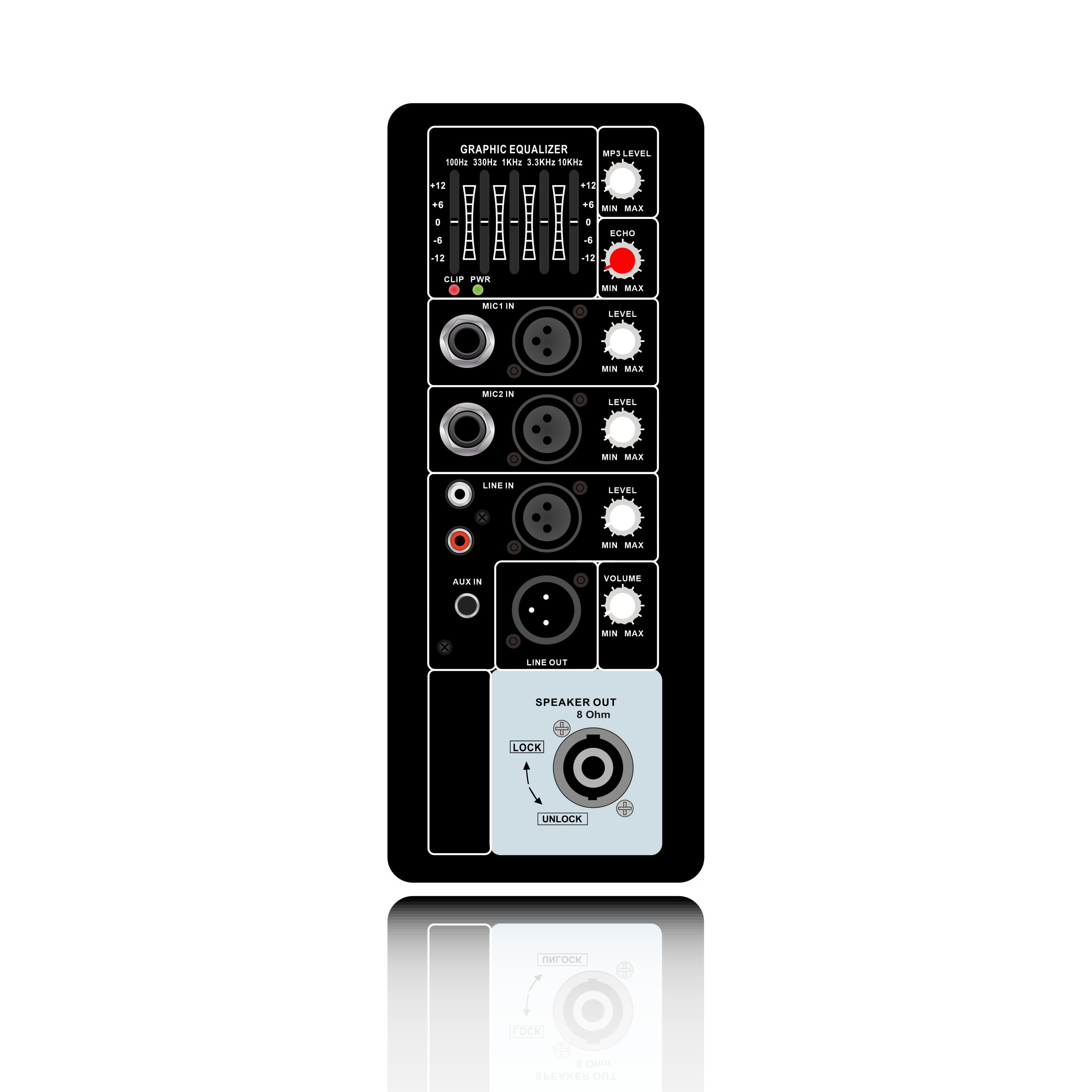 Amplificator pentru difuzoare pentru sistem PA clasa AB PL70