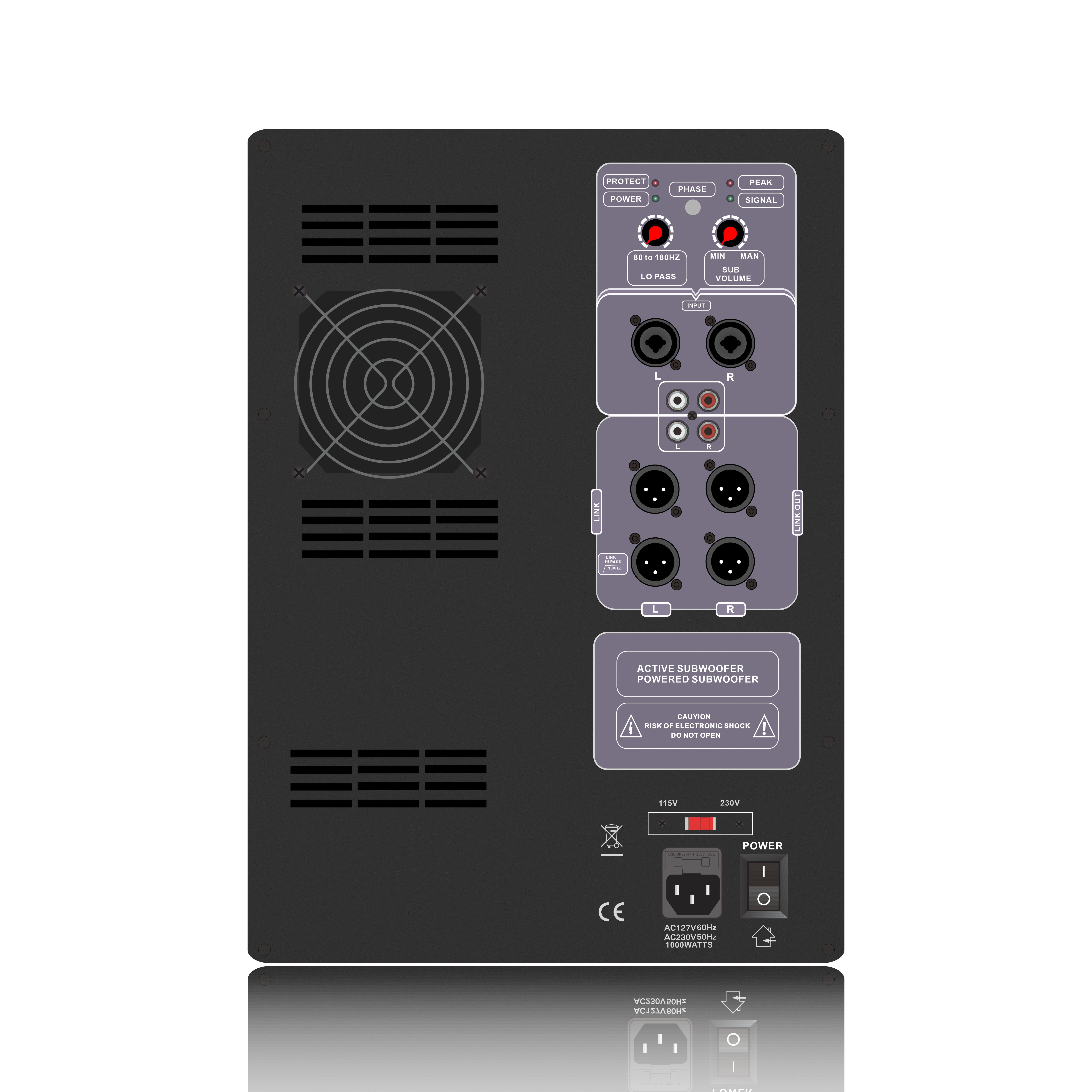 Subwoofer puternic cu 1.0 canale SUB18-600