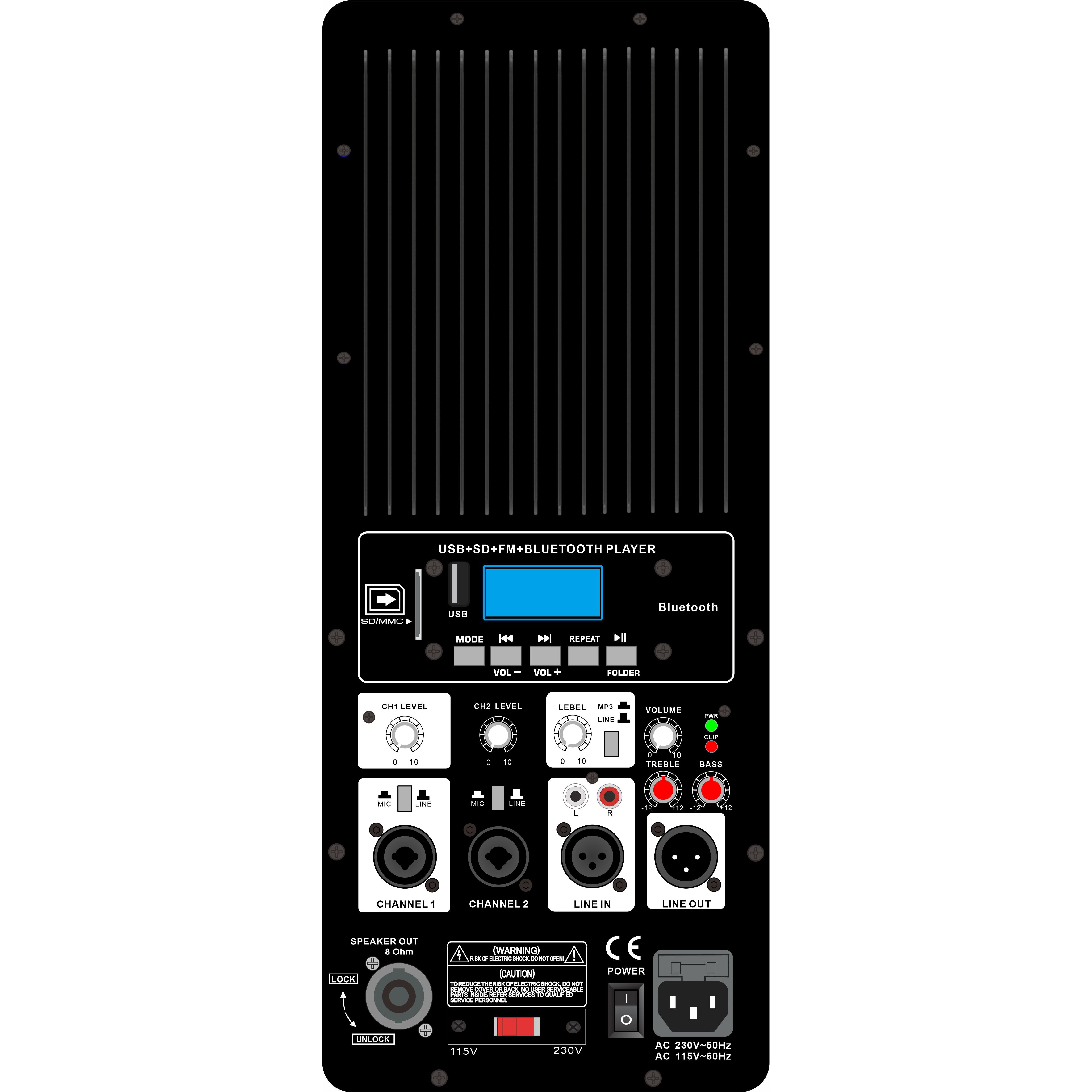 Amplificator de sistem PA alimentat clasa H PL76
