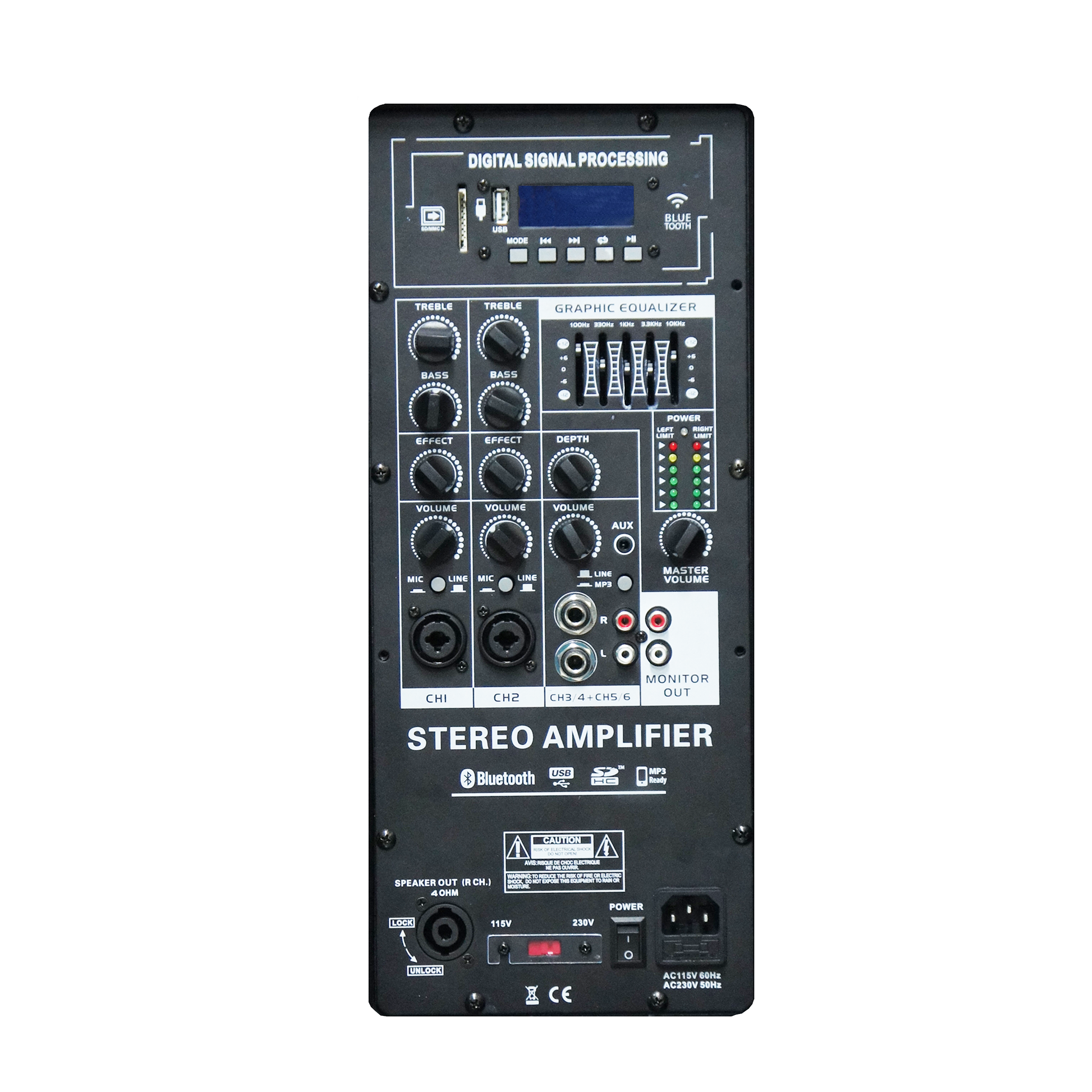 Amplificator alimentat cu sistem stereo portabil EON206