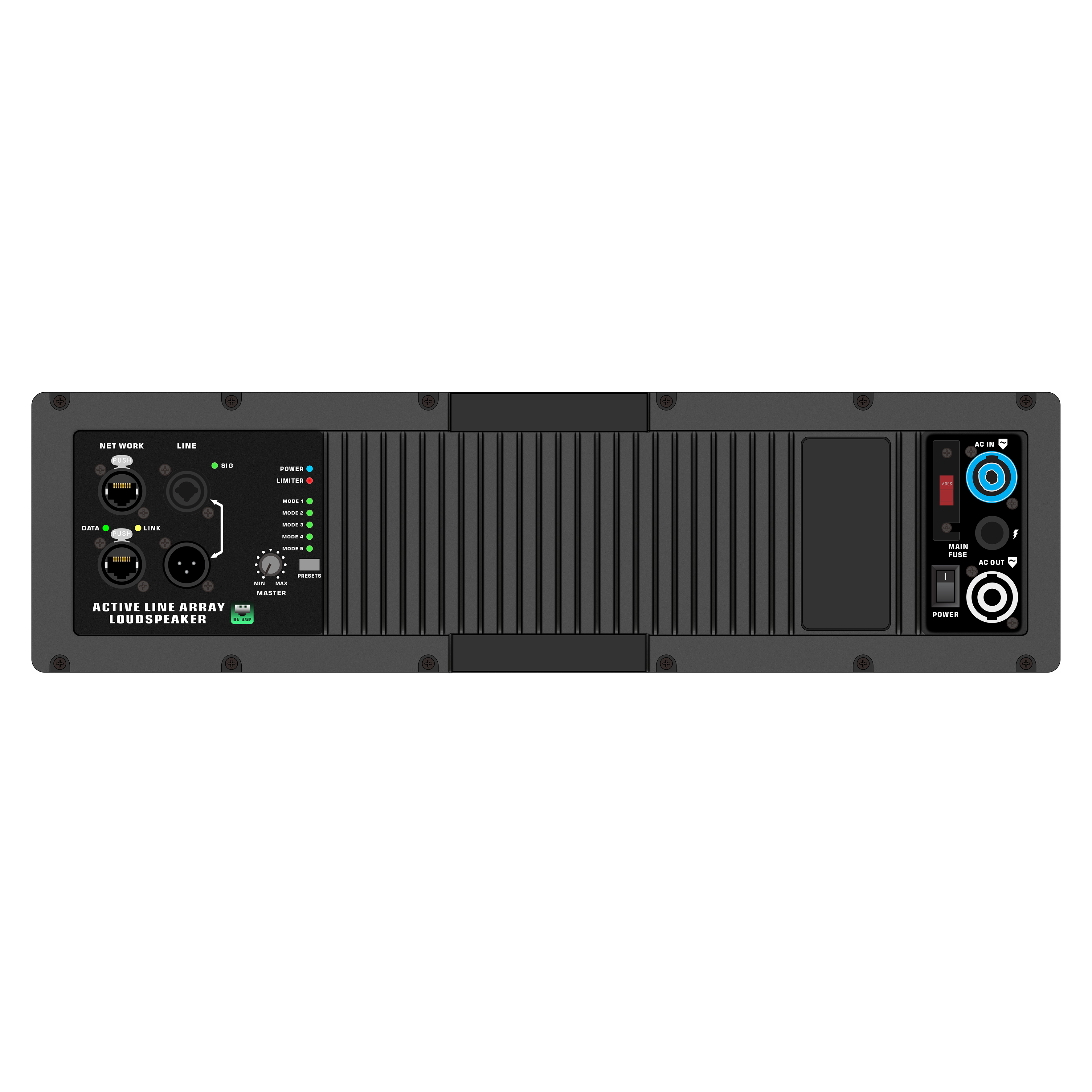 HG485-212 Amplificator de sistem Active Line Array cu conectori RJ45